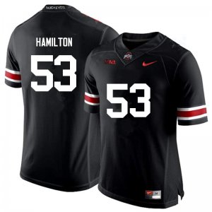 NCAA Ohio State Buckeyes Men's #53 Davon Hamilton Black Nike Football College Jersey SMT1045UI